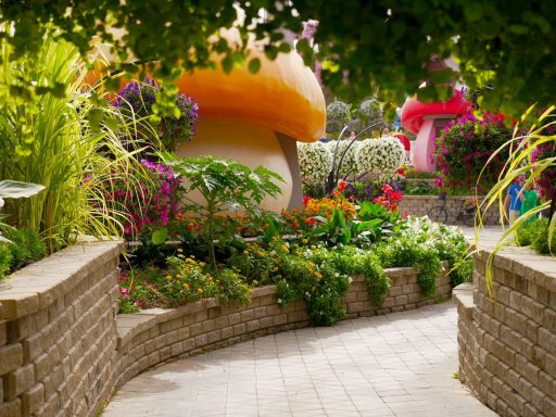 a garden filled with lots of flowers and plants